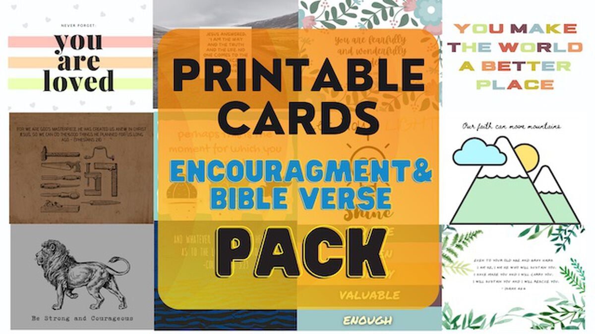 Printable Cards for Ministry - BIBLE VERSE PACK image number null